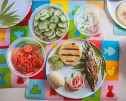 A picture of spring vegitable and Kipper meal
